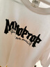 MMOPTOP個(gè)性字母印花短袖T恤男士夏季純棉寬松半袖潮流上衣M0028白色L 曬單實(shí)拍圖
