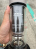 水莫停茶水分離足銀泡茶杯雙層防燙玻璃杯過(guò)濾杯子男士送老師禮物水杯 香檳金 曬單實(shí)拍圖
