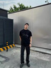 趣米樂(lè)cleanfit垂感微喇西褲男夏季薄款美式休閑褲高街潮流痞帥vibe褲子 黑色 XL 曬單實(shí)拍圖