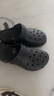 卡駱馳（crocs）女鞋厚底云朵洞洞鞋戶外休閑時尚一腳蹬沙灘鞋 206750-001 37-38 曬單實拍圖