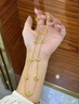 如潼（RUTONG）5G黃金四葉草十花項鏈999足金包銀新款鎖骨鏈套鏈金項鏈送女友禮 四葉草項鏈 約11g 曬單實拍圖