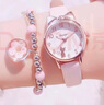 蕉遲手表女學(xué)生防水女孩中小學(xué)生可愛(ài)高中生考試手表夜光卡通兒童電子 粉帶 店長(cháng)推薦 28mm +備用粉色牛皮表帶+星月手鏈 曬單實(shí)拍圖