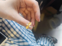 慕璨（OWN SHINE）【官方正品】少女心事黃金女戒指足金中古鑲嵌培育鉆 送女友禮物 克重多退少補(bǔ)/定制圈口聯(lián)系客服 11號(hào)-3.4g 曬單實(shí)拍圖
