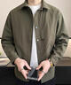 JEEP SPIRIT高檔2025春秋季新款男士翻領(lǐng)襯衫潮流韓版美式休閑寬松長(cháng)袖襯衣 軍綠色 XL 曬單實(shí)拍圖