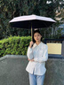 木允瑤德國擋太陽傘防曬防紫外線女迷你小巧便攜晴雨兩用口袋遮陽傘超輕 梧桐米-黑膠防曬-晴雨兩用 曬單實拍圖