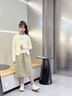 優(yōu)優(yōu)1點(diǎn)（Yoyo one）女童半身裙中長款夏季新款速干兒童裙子夏裝輕薄中大童工裝a字裙 6047黃綠色 150 150cm 曬單實(shí)拍圖