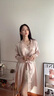 莫代爾新款真絲睡衣性感方便房事女春秋裸感女夏季薄款誘惑吊帶睡裙睡袍 SYG-2052蕾絲兩件套香檳色 M [95-105斤] 曬單實(shí)拍圖