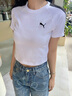 彪馬（PUMA）ROSE樸彩英同款修身BabyTee短袖T恤女T7運動上衣632925 白-02 S (155/80A) 曬單實拍圖