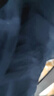 無印良品（MUJI）男式 麻 立領(lǐng)長袖襯衫 男士襯衣 漢麻 男裝 上衣  AC9AAA4S 藏青色 L (175/100A) 曬單實(shí)拍圖