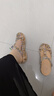 維布倫（VEBLEN）包頭果凍鞋女夏季洞洞鞋外穿防滑軟底舒適透氣厚底沙灘鞋 6602櫻花朵朵金色 35 曬單實(shí)拍圖