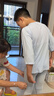 頂瓜瓜男童睡衣套裝莫代爾夏季薄款九分袖兒童家居服 藍色  160  曬單實拍圖