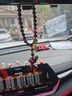 九華山一路平安檀木小鹿汽車(chē)掛件車(chē)載后視鏡掛飾生日禮物實(shí)用送爸爸男友 紫檀木【珠鏈福牌款】 曬單實(shí)拍圖