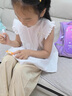 優(yōu)優(yōu)1點（Yoyo one）女童七分褲夏季薄款兒童短褲外穿2025新款夏裝闊腿褲大童冰絲褲子 淺卡其色七分褲 150 150cm 曬單實拍圖
