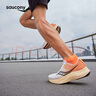Saucony索康尼浪潮2跑鞋男夏季透氣跑步鞋減震進(jìn)階訓(xùn)練運(yùn)動(dòng)鞋子TIDE2 白桔黑8 43 曬單實(shí)拍圖