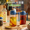 小熊（Bear）油壺廚房 油瓶油罐調(diào)料瓶玻璃油瓶醬油瓶自動(dòng)開合不掛油 600ml  曬單實(shí)拍圖