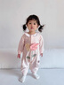 班喜迪嬰兒衣服秋裝嬰幼兒連體衣寶寶超萌哈衣爬服小月齡公主外出服春秋 粉色 90cm 曬單實拍圖