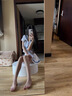 維多利亞的格調(diào)睡衣性感方便房事女新款2023清純學院風性感jk學生制服套裝純欲性 水手服+學生襪 M (100-120斤) 曬單實拍圖
