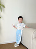 巴帝巴帝夏季嬰幼兒童防蚊褲純棉運動(dòng)長(cháng)褲男女寶寶童裝 新淺蘭 跳舞兔 90 曬單實(shí)拍圖