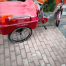 永久三輪車?yán)先四_踏腳蹬腳踩自行單車?yán)夏耆肆嚧叫⌒洼p便成人 70斗-酒紅色（正新輪胎）雙鏈條 曬單實(shí)拍圖