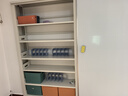 阿格貝貝書架+白板門 圖書館書架鋼制免打孔白板門書架推拉磁吸白板 2米高*2.3米寬【含1主1副+門】 【至尊版書架+白板門】組合裝 曬單實拍圖