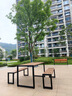 Boelter公園椅戶(hù)外長(cháng)椅子休閑椅凳子排椅庭院廣場(chǎng)花園小區景區園林長(cháng)條凳 塑木有靠背1.5米【高品質(zhì)】 曬單實(shí)拍圖