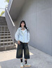 ICH MODE防曬衣女夏季戶外撞色連帽上衣2025年新款夏季輕薄工裝外套女 冰川藍 L 曬單實拍圖