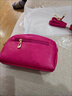 強霸中老年媽媽手拿包女式斜挎包迷你兩用包包時(shí)尚大容量零錢(qián)包手機包 玫紅 曬單實(shí)拍圖