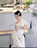 趣米樂蕾絲拼接闊腿休閑褲女夏季寬松高腰顯瘦小個子潮流設(shè)計感直筒長褲 米白色 M 【建議90-110斤】 曬單實(shí)拍圖