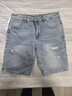 增致牛仔（zengzhi）【2025夏季薄款】牛仔短褲男舒適休閑破洞五分褲寬松直筒中褲子男 曬單實(shí)拍圖