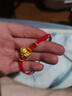 Lossot本命年守護(hù)神足金十二生肖雞黃金轉(zhuǎn)珠手鏈不動(dòng)尊菩薩本命佛手鏈 曬單實(shí)拍圖
