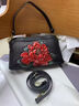 絲芙倫中年媽媽女神節真皮腋下單肩包中國風(fēng)牡丹花牛皮斜挎包放雨傘水杯 紅牡丹-頭層牛皮 配長(cháng)短肩帶 曬單實(shí)拍圖