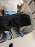 李寧童裝兒童運動(dòng)短褲男小大童速干短褲YKSU123-1黑色150 曬單實(shí)拍圖