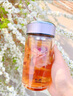 希諾（HEENOOR）新款玻璃杯耐熱茶水分離花茶杯單層加厚杯子女士高顏值水杯 淺藍(lán)色【帶濾網(wǎng)】 杯套杯刷 310ml 曬單實(shí)拍圖