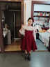 雷姆汀兒童紅色愛(ài)國(guó)朗誦演出服小學(xué)生合唱服歌唱祖國(guó)男女童小主持人禮服 女長(zhǎng)袖套裝送頭飾 110 曬單實(shí)拍圖