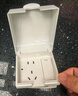 國際電工86型一體式插座防水盒家用衛(wèi)生間帶開關五孔90°開合插座面板防濺保護盒 白色五孔防水【暗裝】 曬單實拍圖