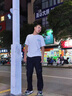 安初夏190夏季高個(gè)子加長(zhǎng)版褲子男夏季長(zhǎng)腿哥寬松運(yùn)動(dòng)直筒工裝休閑褲子 淺灰色 XL 建議140斤左右體重 曬單實(shí)拍圖
