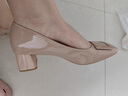 衣悅絲染 粗跟女鞋裸粉色高跟鞋方扣優(yōu)雅高端單鞋溫柔氣質(zhì)通勤一腳蹬鞋女 裸粉色 3cm 38 曬單實(shí)拍圖
