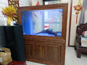 歐寶客廳魚缸水族箱 大型金龍魚缸玻璃家用新中式隔斷屏風(fēng)落地金魚缸 底過濾（加寬） 1.2米長 曬單實(shí)拍圖