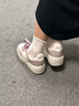 UIWI真皮厚底小白鞋女新款增高板鞋夏季透氣輕便休閑鞋潮流輕奢女鞋 粉白系U965 36 建議拍大一碼 曬單實(shí)拍圖