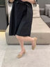 百麗踏系列品牌真皮粗跟奶奶鞋女淺口春秋新款氣質(zhì)方頭中跟單鞋軟皮不累 杏色 內(nèi)外真皮 5cm現(xiàn)貨 37 曬單實拍圖