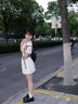 斤慕法式白色polo領(lǐng)襯衫連衣短裙女夏學(xué)院風(fēng)收腰a字顯瘦氣質(zhì)小白裙子 白色襯衫短裙+腰帶 M （建議95-110斤左右） 曬單實(shí)拍圖