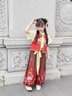 喵喵家六一兒童節(jié)哪吒服套裝舞蹈演出服男童女孩表演服裝哪吒cosplay服 新款哪吒【短袖】三件套【上衣+褲子+馬甲】 110 cm 曬單實拍圖