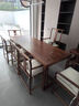 赫百森（HEGRISEN）新中式實(shí)木茶桌黑胡桃木羅漢床茶桌椅組合干泡臺馬蹄桌原木茶臺 【老榆木】1.8米茶桌+5椅 曬單實(shí)拍圖