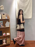 柏薩尼（PESASRIE）品牌包包女款輕奢單肩斜挎包女士手提水桶包大容量情人節生日禮物 米灰色 奢侈禮盒包裝 曬單實(shí)拍圖