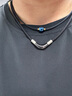 法藤（Phiten）原裝正品羽生結(jié)弦同款小V項(xiàng)環(huán)頸椎運(yùn)動(dòng)項(xiàng)圈項(xiàng)環(huán)時(shí)尚配飾健身飾品 黑色50cm 曬單實(shí)拍圖