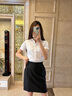伊婭莎職業(yè)半身裙女夏季西裝包臀裙氣質(zhì)a字短裙女士工作裙高腰一步西裙 22038黑色短款【松緊腰/后開叉】 XL 推薦110-120斤 曬單實拍圖