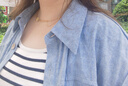 百圖betu女裝2025夏季新款襯衫松弛感天絲麻文藝范高級感短袖2505T78 藍色 S 曬單實拍圖