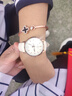 迪士尼手表女學(xué)生考試專用女孩高中學(xué)生初中女生防水靜音雙日歷少女腕表 帆布表帶-紅色【米奇頭禮盒】 曬單實(shí)拍圖