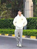 WYKZ休閑風(fēng)連帽衛(wèi)衣男女同款春秋季寬松潮流套頭長(zhǎng)袖情侶裝休閑上衣 白色 XL 曬單實(shí)拍圖