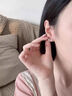 栢啟歆S999銀耳釘 爆閃香巴拉S形雙圓頭耳釘女生日禮物送女友百搭耳飾 雙圓頭鋯石耳釘【3mm】 曬單實(shí)拍圖